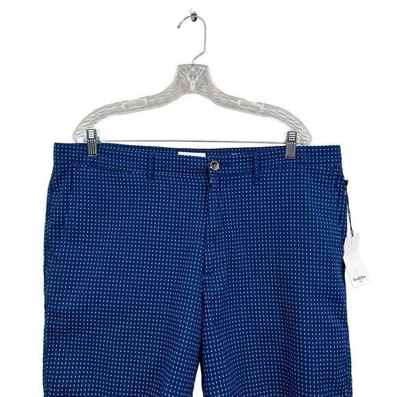 Goodfellow Linden Chino Shorts Stretch Flat Front Zip Waterloo‎ Blue Men Sz 40W - Picture 2 of 6